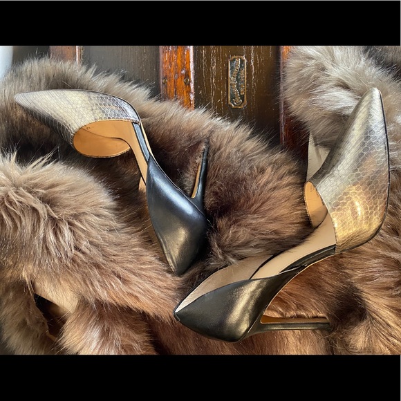 *Rare* Vince Camuto Baby Stiletto Silver Snakeskin - Picture 8 of 12